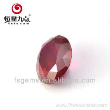 Oval shape Facet Cut Synthetic Ruby Red Corundum